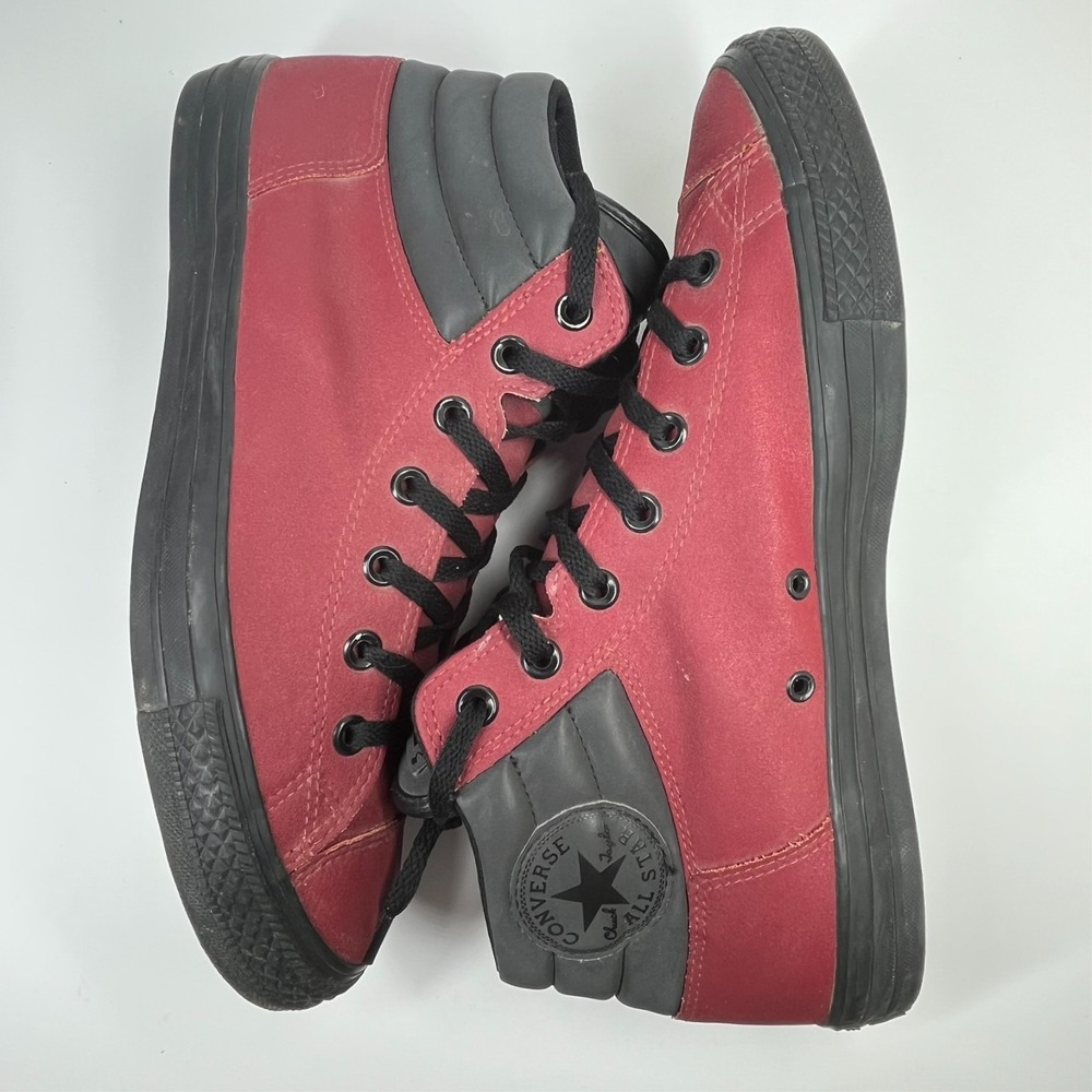 Converse Syde Street Sneakers Mens 10 Burgundy Leather Mid Top 151920C - Picture 11 of 16